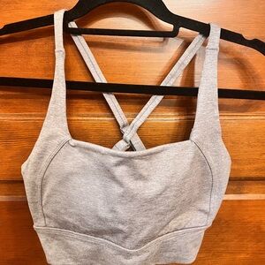 BuffBunny Gray Cross-Back Bralette
